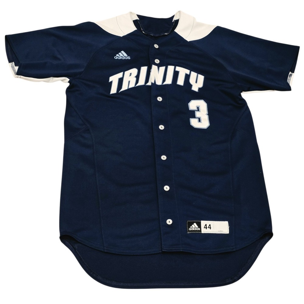 Trinity University Baseball Adidas Team Jersey #3 Size 44 Navy NCAA D3